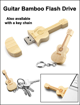 Guitar Bamboo Flash Drive